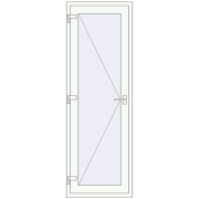 REHAU Brillant-Design 730x2160 мм Білий (RAL 9016) з двох сторін