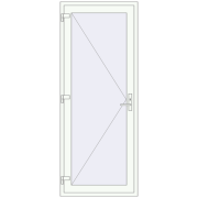 REHAU Euro-Design 60 910x2280 мм Білий (RAL 9016) з двох сторін