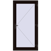 REHAU Euro-Design 60 1000x2000 мм BLACK_BROWN з двох сторін