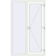 REHAU Brillant-Design 1300x2100 мм Білий (RAL 9016) з двох сторін