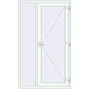 REHAU Euro-Design 60 1240x2080 мм Білий (RAL 9016) з двох сторін