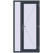 REHAU Euro-Design 60 1020x2020 мм ANTHRACITE_GREY_STRUKTURAL з двох сторін