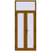 Вхідні двері 1100x2600 мм REHAU Euro-Design 60 GOLDEN OAK з двох сторін Вхідні двері 1100x2600 мм REHAU Euro-Design 60 GOLDEN OAK з двох сторін