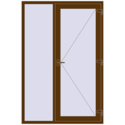 REHAU Euro-Design 60 1400x2100 мм WALNUT з двох сторін