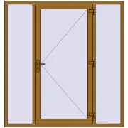 REHAU Brillant-Design 2000x2100 мм LIGHT_OAK з двох сторін
