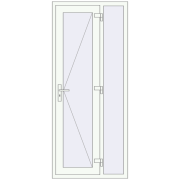REHAU Brillant-Design 900x2100 мм Білий (RAL 9016) з двох сторін