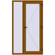 REHAU Euro-Design 60 1250x2200 мм GOLDEN OAK з двох сторін
