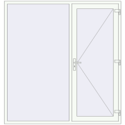 REHAU SYNEGO 2000x2100 мм Білий (RAL 9016) з двох сторін