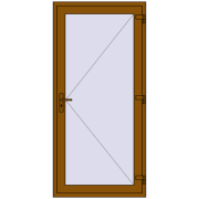 Вхідні двері 1000x2100 мм REHAU Euro-Design 60 GOLDEN OAK з двох сторін