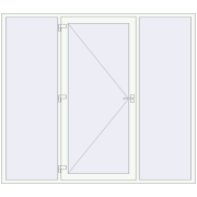 Вхідні двері 2500x2200 мм REHAU Brillant-Design Білий (RAL 9016) з двох сторін