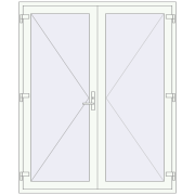 REHAU Brillant-Design 1720x2100 мм Білий (RAL 9016) з двох сторін