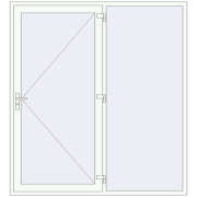 REHAU Euro-Design 60 2070x2260 мм Білий (RAL 9016) з двох сторін