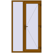 REHAU Brillant-Design 1230x2150 мм GOLDEN OAK з двох сторін