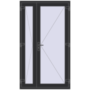 REHAU Brillant-Design 1200x2100 мм ANTHRACITE_GREY_GLATT з двох сторін