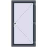 REHAU Euro-Design 60 1100x2100 мм ANTHRACITE_GREY_STRUKTURAL з двох сторін