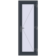 REHAU Euro-Design 60 670x1900 мм ANTHRACITE_GREY_STRUKTURAL з двох сторін