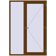 REHAU Euro-Design 60 1500x2200 мм WALNUT з двох сторін