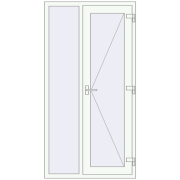 REHAU Euro-Design 60 1035x2000 мм Білий (RAL 9016) з двох сторін