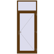 Вхідні двері 950x2500 мм REHAU Brillant-Design WALNUT з двох сторін