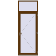 Вхідні двері 1000x2700 мм REHAU Brillant-Design WALNUT з двох сторін