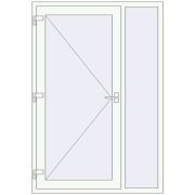 REHAU Euro-Design 60 1300x1900 мм Білий (RAL 9016) з двох сторін