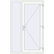 REHAU Euro-Design 60 1250x2000 мм Білий (RAL 9016) з двох сторін REHAU Euro-Design 60 1250x2000 мм Білий (RAL 9016) з двох сторін