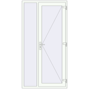REHAU Euro-Design 60 1180x2280 мм Білий (RAL 9016) з двох сторін