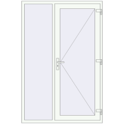 REHAU Euro-Design 60 1400x2100 мм Білий (RAL 9016) з двох сторін