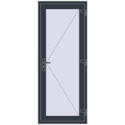 REHAU Euro-Design 60 800x2000 мм ANTHRACITE_GREY_STRUKTURAL з двох сторін