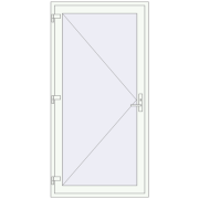 REHAU Euro-Design 60 1100x2160 мм Білий (RAL 9016) з двох сторін