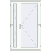REHAU Brillant-Design 1250x2050 мм Білий (RAL 9016) з двох сторін REHAU Brillant-Design 1250x2050 мм Білий (RAL 9016) з двох сторін