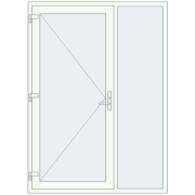 Вхідні двері 1530x2100 мм REHAU Euro-Design 60 Вхідні двері 1530x2100 мм REHAU Euro-Design 60