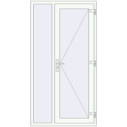 REHAU Euro-Design 60 1120x2120 мм Білий (RAL 9016) з двох сторін REHAU Euro-Design 60 1120x2120 мм Білий (RAL 9016) з двох сторін