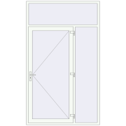 REHAU Euro-Design 60 1600x2700 мм Білий (RAL 9016) з двох сторін REHAU Euro-Design 60 1600x2700 мм Білий (RAL 9016) з двох сторін