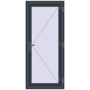 REHAU Euro-Design 60 800x1900 мм ANTHRACITE_GREY_STRUKTURAL з двох сторін
