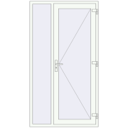 REHAU Euro-Design 60 1200x2200 мм Білий (RAL 9016) з двох сторін