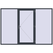 REHAU Brillant-Design 3000x2100 мм ANTHRACITE_GREY_STRUKTURAL з двох сторін