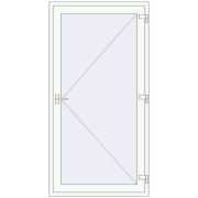 REHAU Euro-Design 60 1100x2200 мм Білий (RAL 9016) з двох сторін