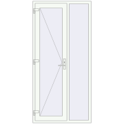 REHAU SYNEGO 1100x2300 мм Білий (RAL 9016) з двох сторін REHAU SYNEGO 1100x2300 мм Білий (RAL 9016) з двох сторін