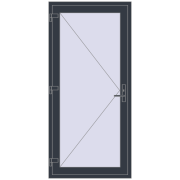 Вхідні двері 1000x2100 мм REHAU Brillant-Design ANTHRACITE_GREY_STRUKTURAL ззовні