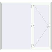 REHAU Brillant-Design 2300x2150 мм Білий (RAL 9016) з двох сторін