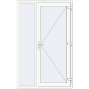 REHAU Brillant-Design 1300x2050 мм WALNUT ззовні