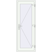 Вхідні двері 700x1900 мм REHAU Euro-Design 60 Білий (RAL 9016) з двох сторін