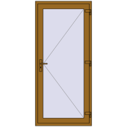 REHAU Euro-Design 60 1000x2100 мм LIGHT_OAK з двох сторін