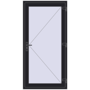 REHAU Euro-Design 60 1000x2000 мм BLACK_ULTI-MATT з двох сторін