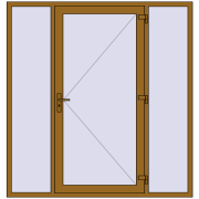 Вхідні двері 2000x2100 мм REHAU Euro-Design 60 LIGHT_OAK з двох сторін Вхідні двері 2000x2100 мм REHAU Euro-Design 60 LIGHT_OAK з двох сторін
