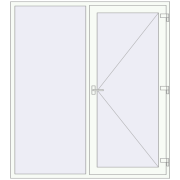 REHAU Euro-Design 60 1850x2050 мм Білий (RAL 9016) з двох сторін