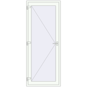 REHAU Euro-Design 60 910x2280 мм Білий (RAL 9016) з двох сторін REHAU Euro-Design 60 910x2280 мм Білий (RAL 9016) з двох сторін