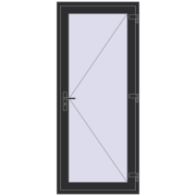 REHAU Euro-Design 60 900x2100 мм ANTHRACITE_GREY_GLATT з двох сторін