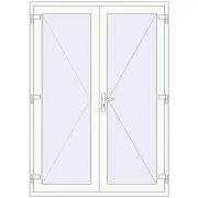 REHAU Euro-Design 60 1500x2100 мм Білий (RAL 9016) з двох сторін REHAU Euro-Design 60 1500x2100 мм Білий (RAL 9016) з двох сторін